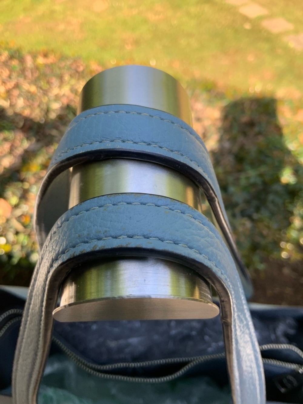 Coach Charlie Pale Blue Pebbled Leather Tote with Removable Strap - Picture 5 of 16